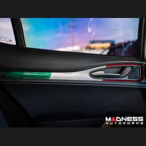 Alfa Romeo Stelvio Door Trim - Carbon Fiber - Interior Door Trim Kit - Italian Theme - Feroce Carbon